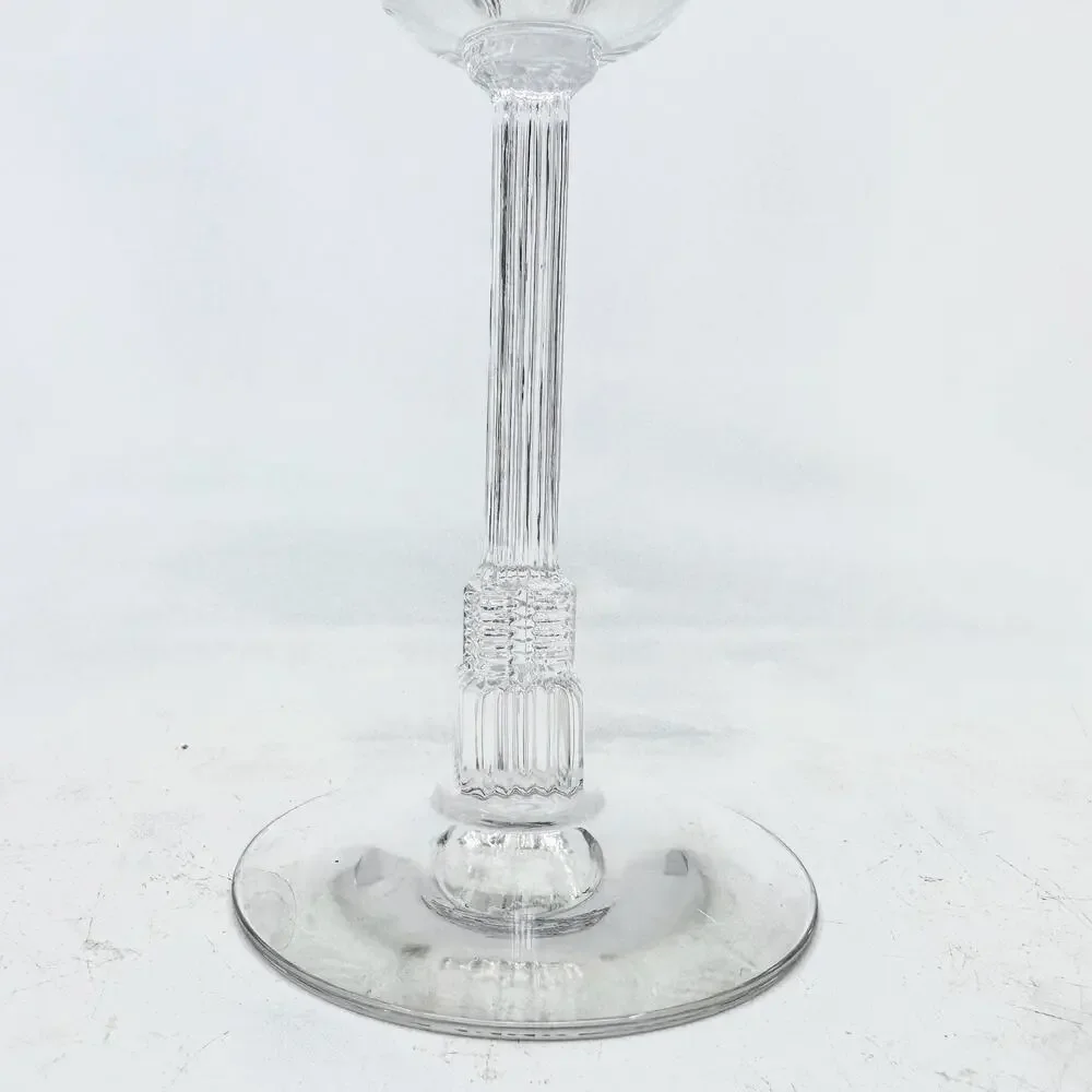Vintage LIBBEY Lucerne Art Deco Crystal Skyscraper Cocktail Martini glass Set-8